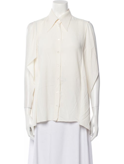 M Missoni Three-Quarter Sleeve Button-Up Top