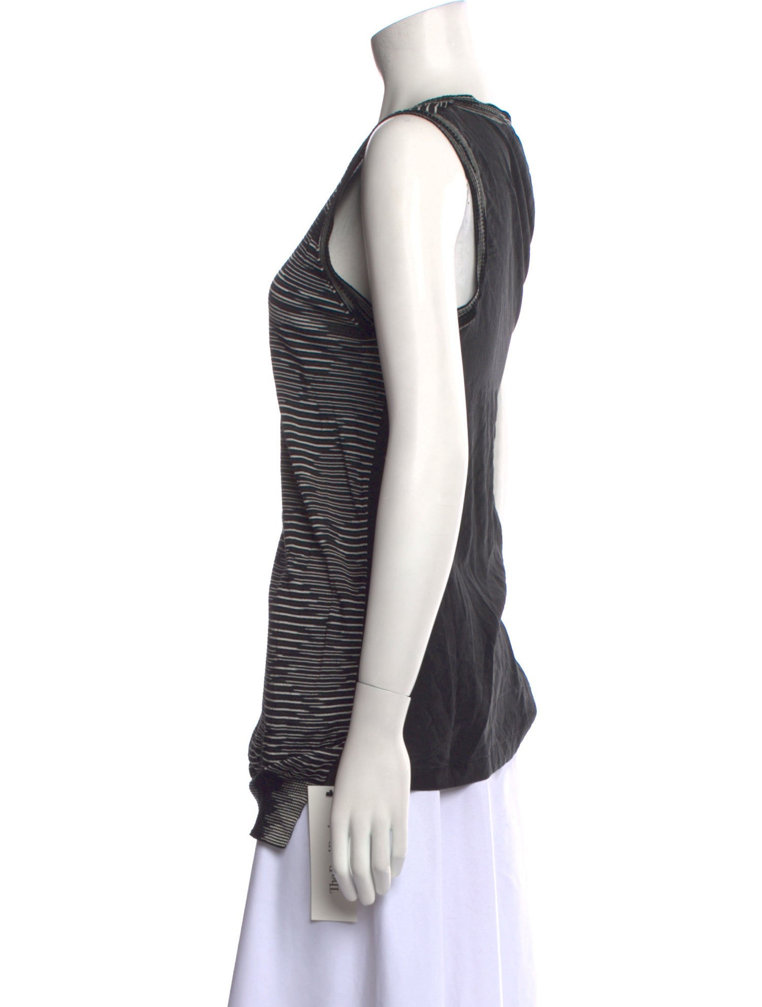 M Missoni Striped Scoop Neck Top