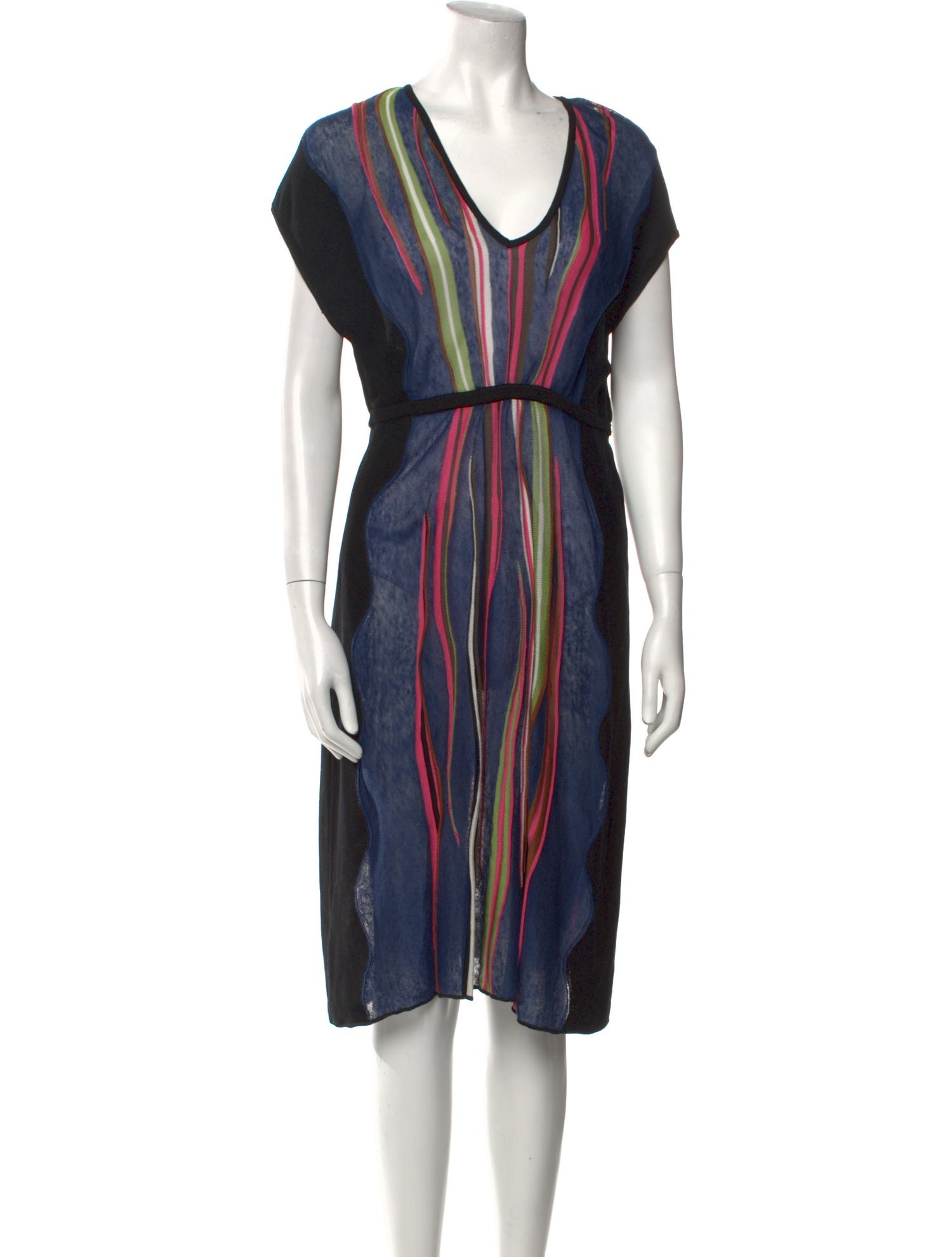 M Missoni Striped Knee-Length Dress