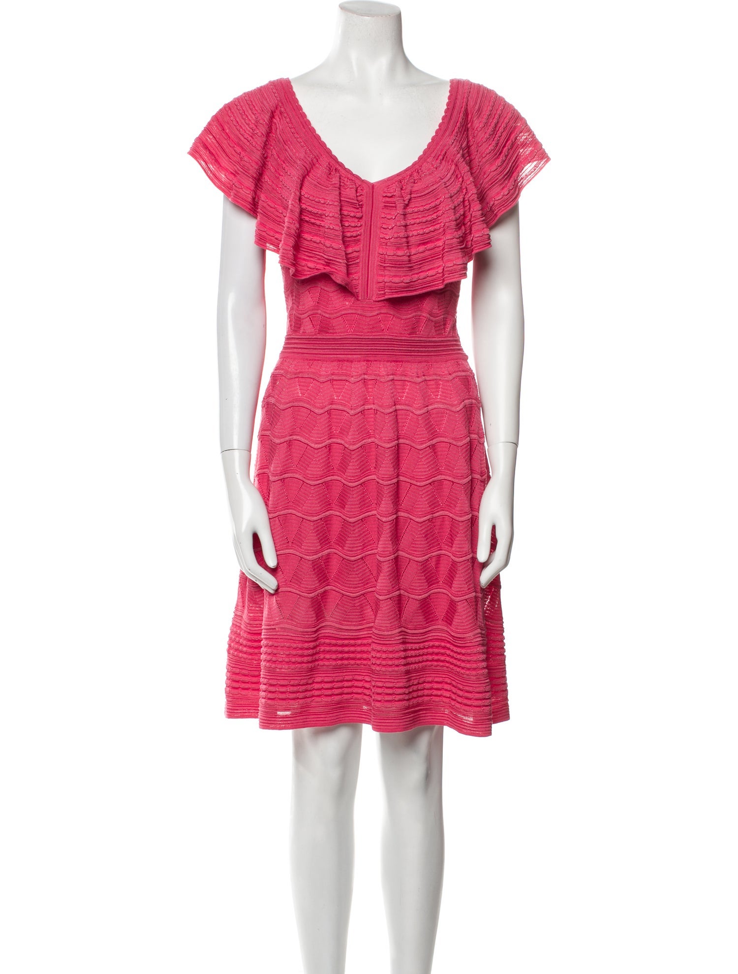 M Missoni V-Neck Knee-Length Dress