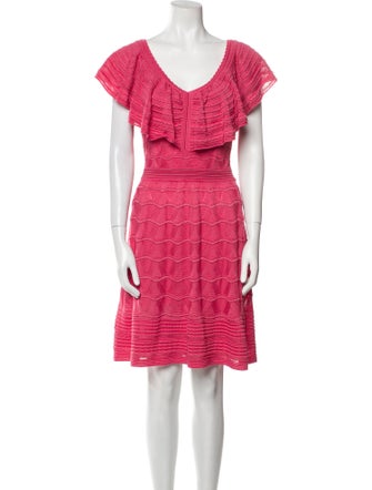M Missoni V-Neck Knee-Length Dress