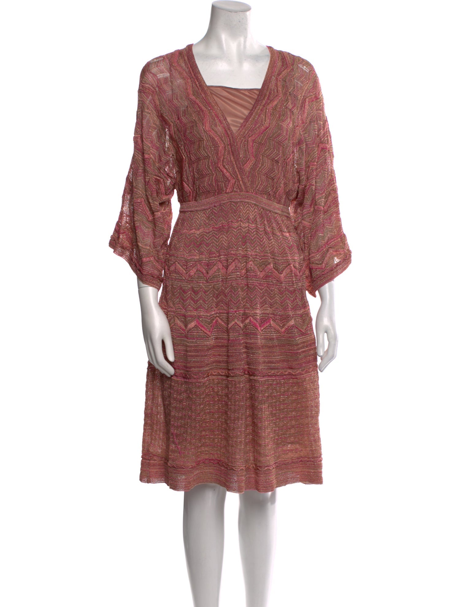 M Missoni Printed Knee-Length Dress