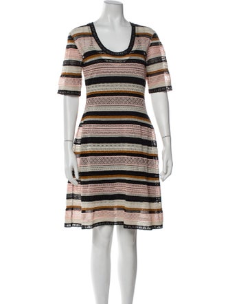 M Missoni Striped Knee-Length Dress