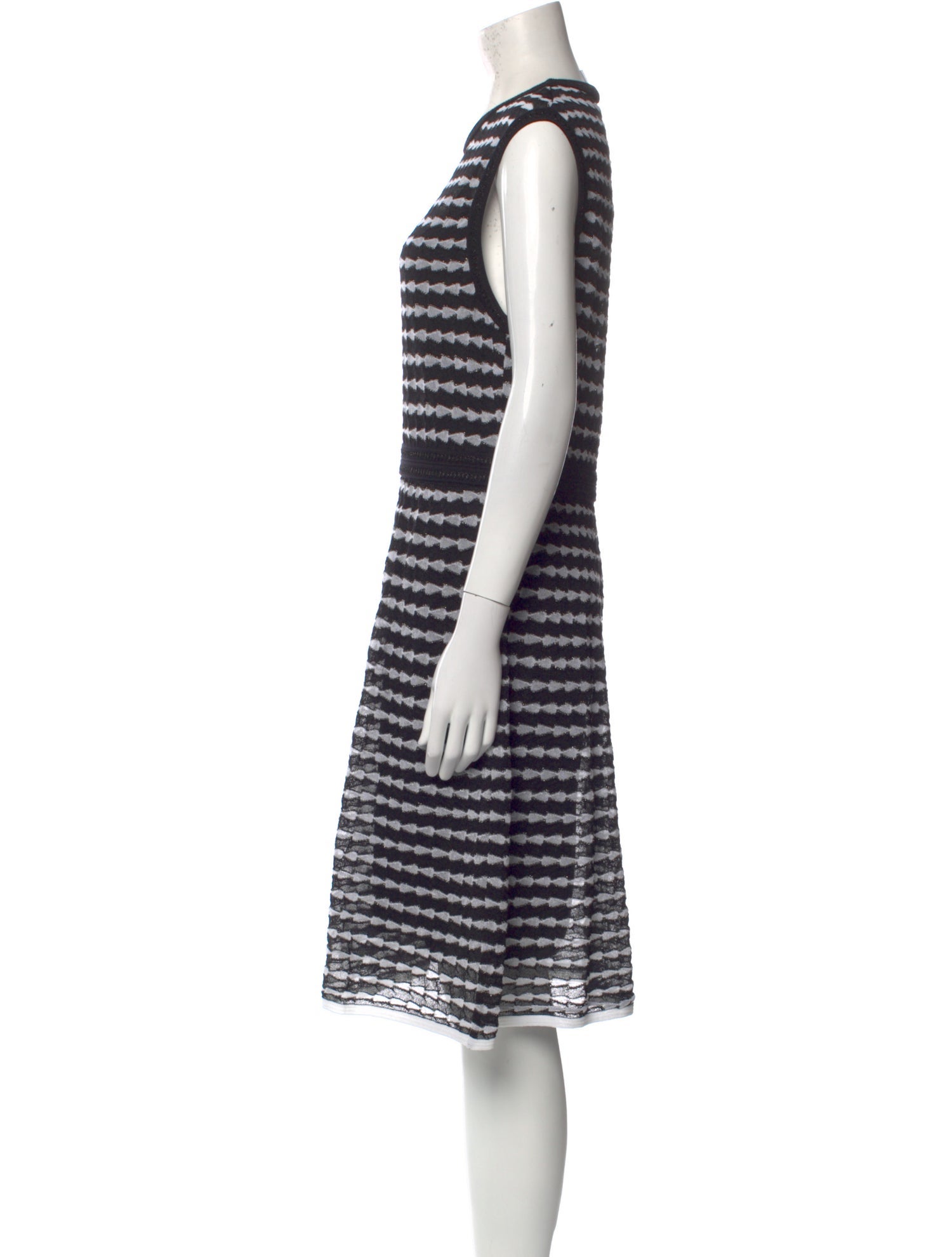 M Missoni Striped Knee-Length Dress