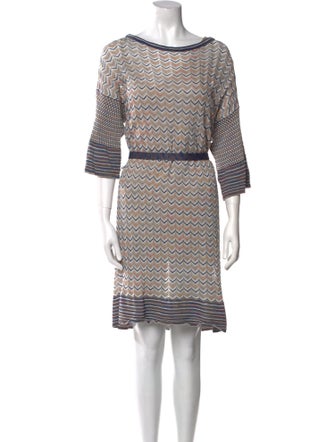 M Missoni Striped Knee-Length Dress