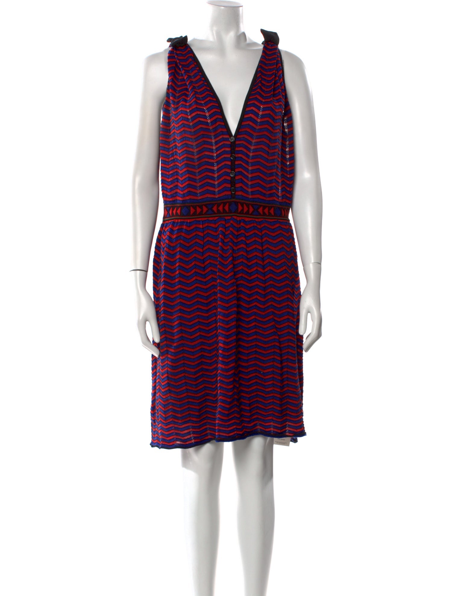 M Missoni Striped Knee-Length Dress