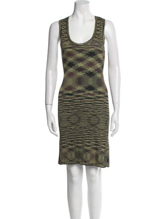 M Missoni Striped Knee-Length Dress