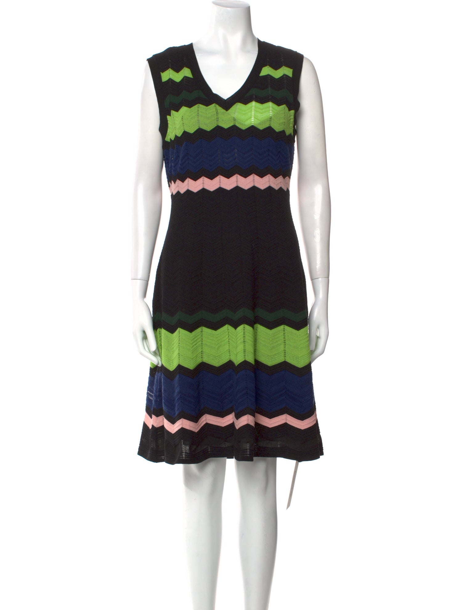 M Missoni Striped Midi Length Dress