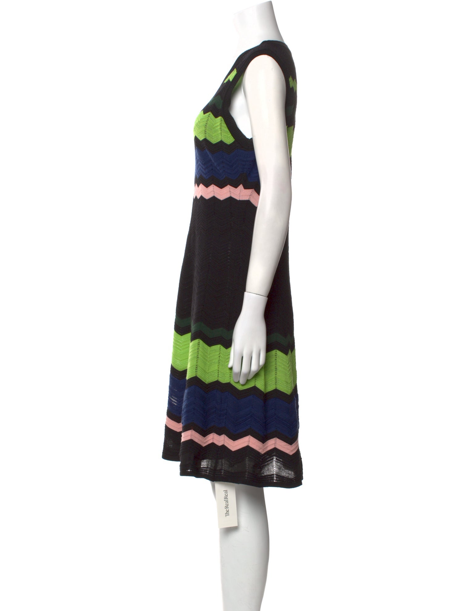 M Missoni Striped Midi Length Dress