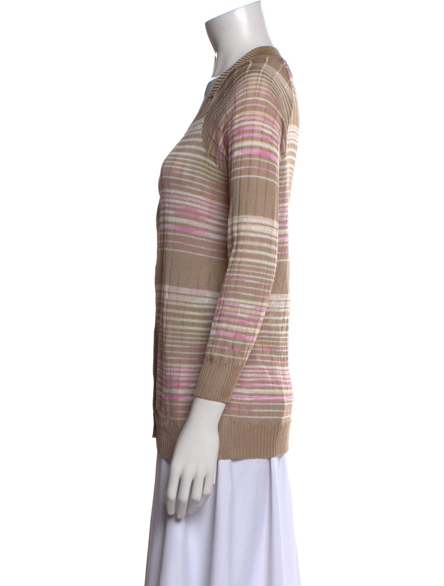 M Missoni Striped V-Neck Sweater