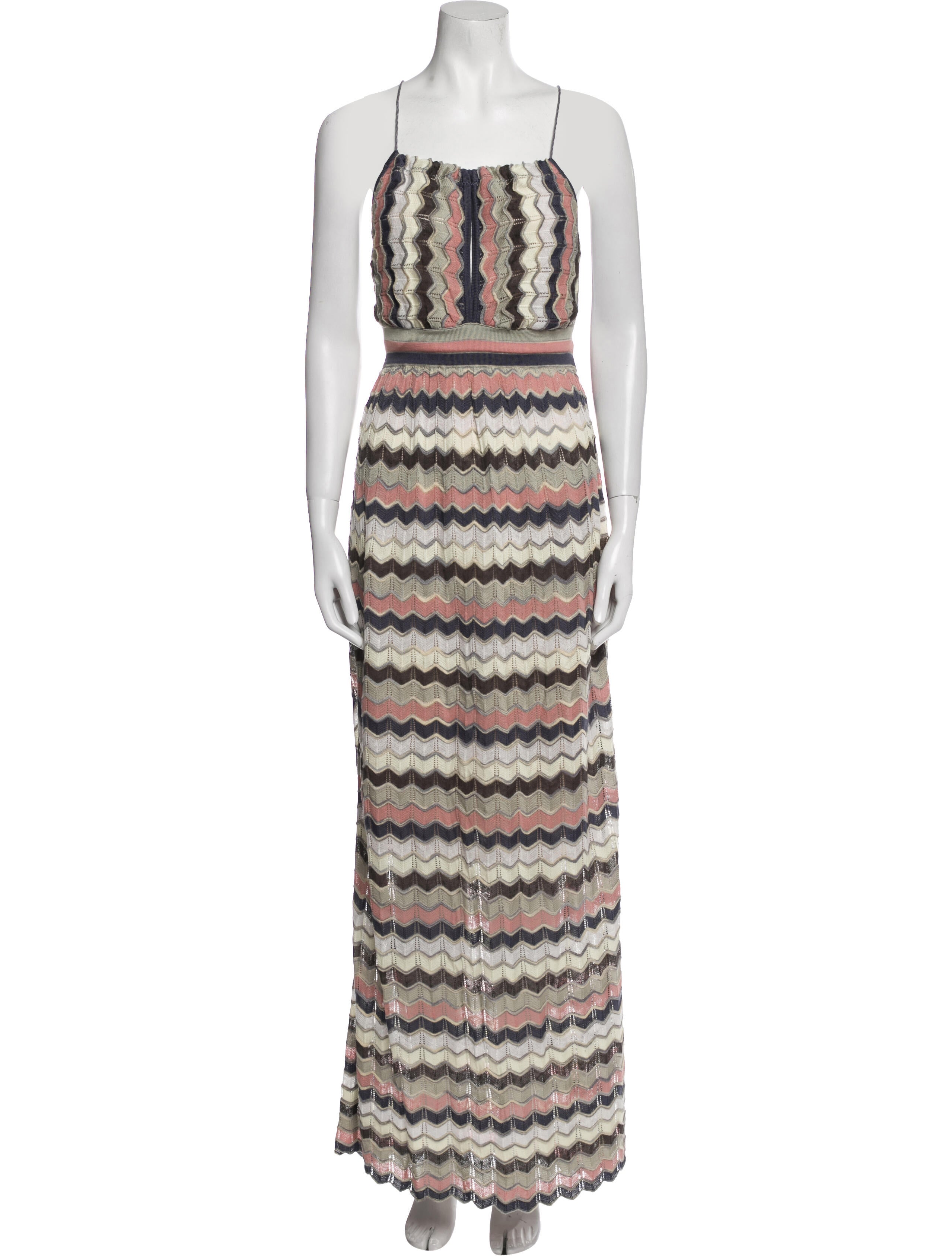 M Missoni Striped Long Dress