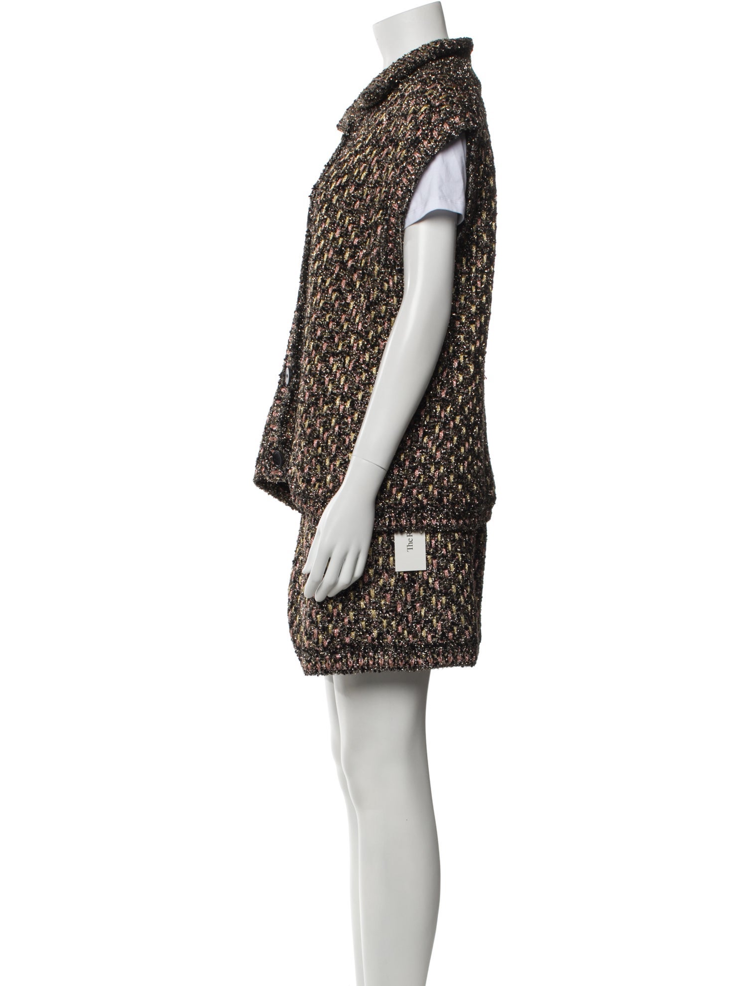 M Missoni Tweed Pattern Pleated Accents Skirt Set