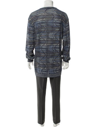 M Missoni Plaid Print V-Neck Cardigan