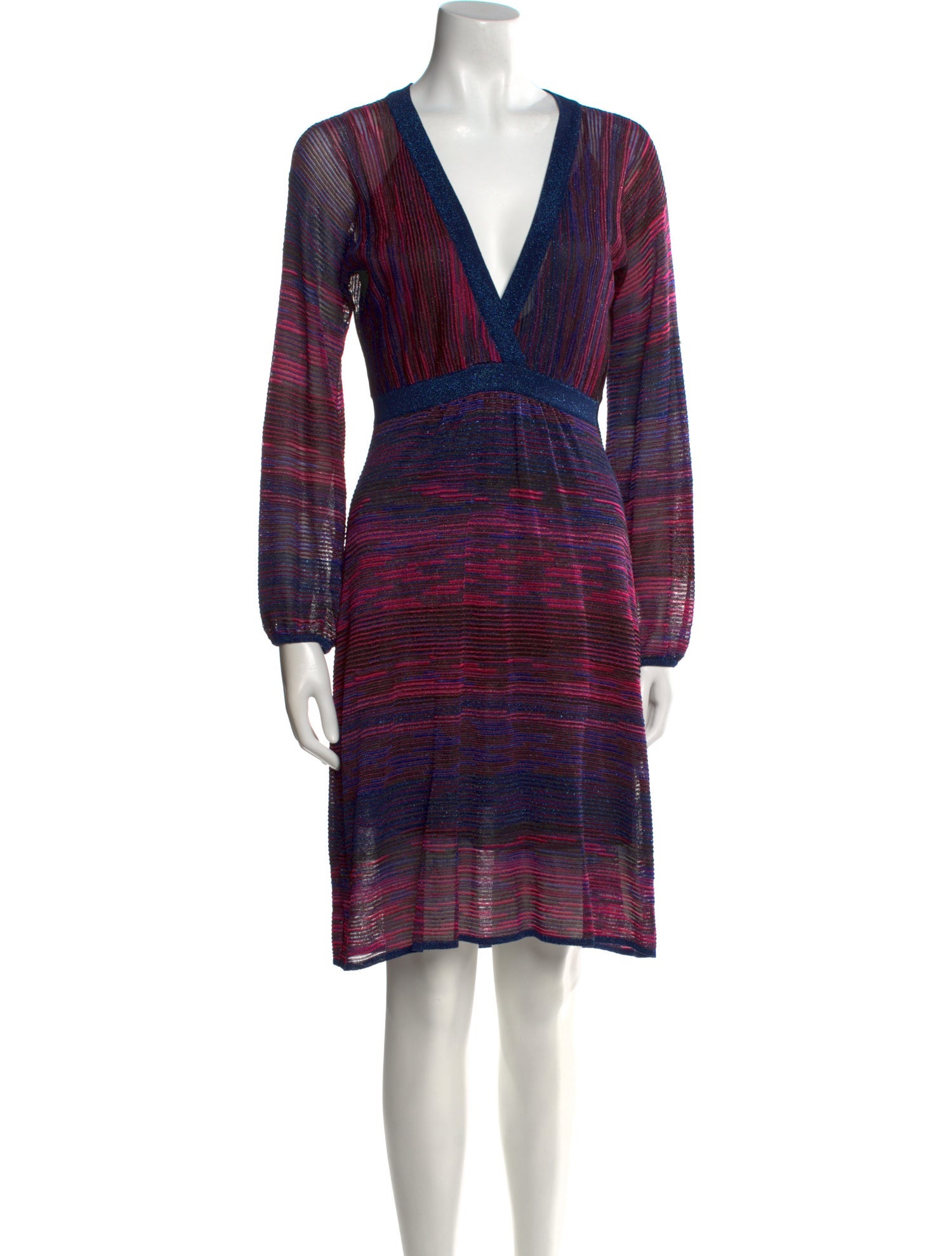 M Missoni Striped Knee-Length Dress