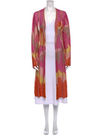 M Missoni Printed Open Front Sweater