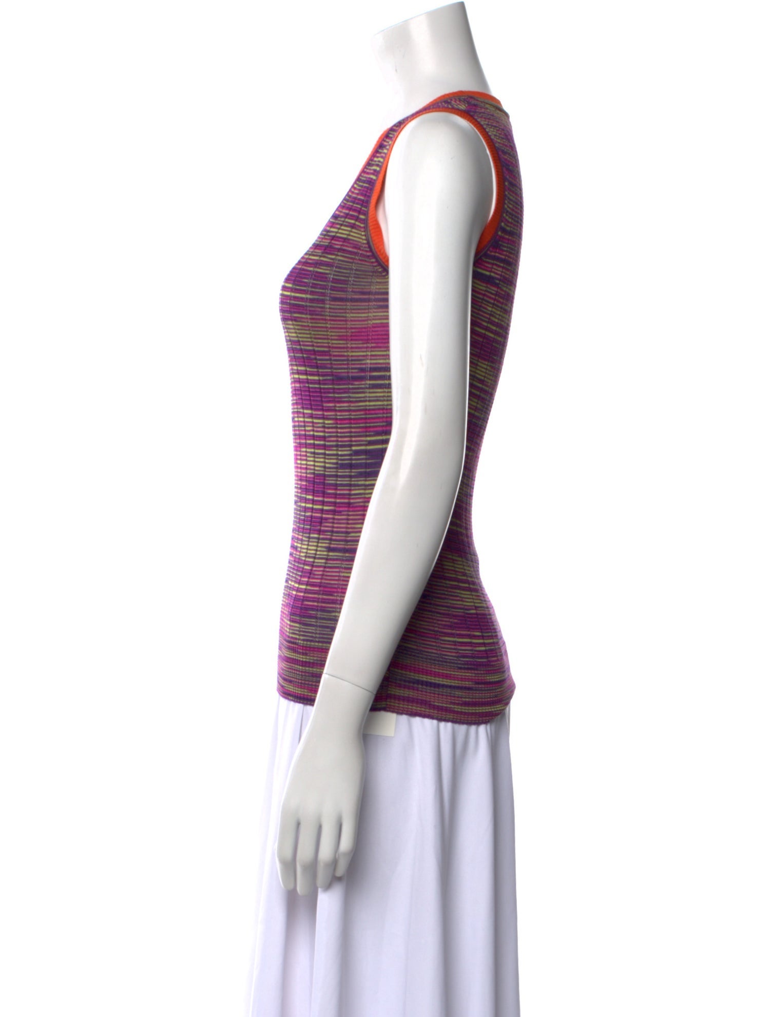 M Missoni Striped Scoop Neck Top