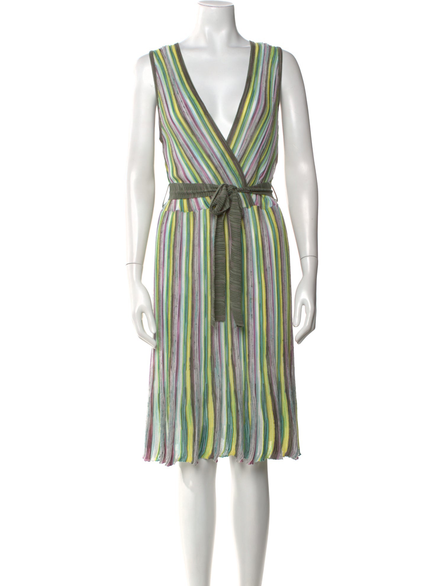 M Missoni Striped Knee-Length Dress