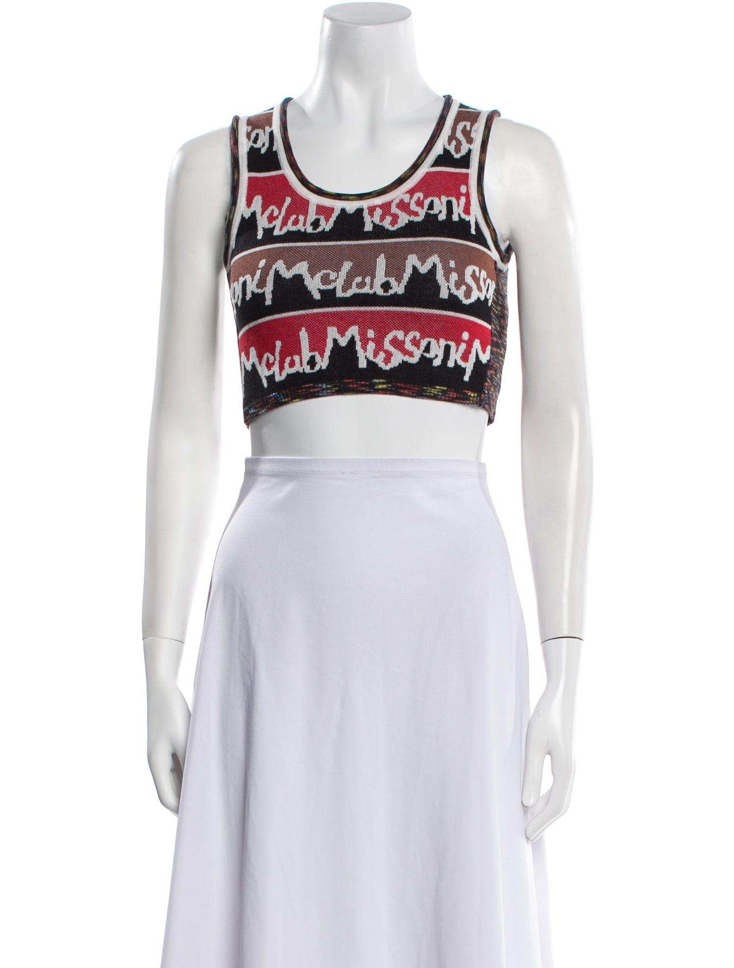 M Missoni Graphic Print Scoop Neck Crop Top w/ Tags