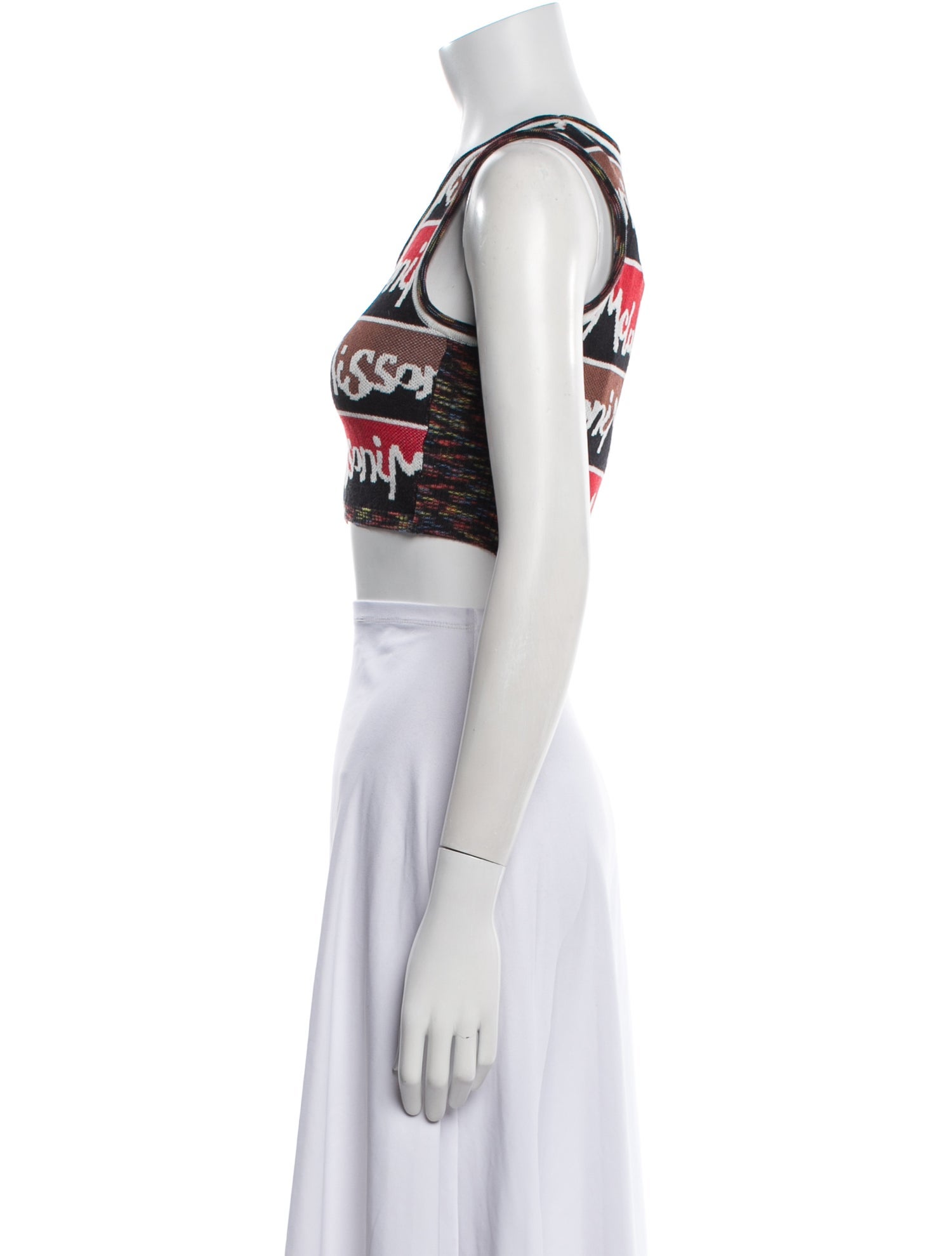 M Missoni Graphic Print Scoop Neck Crop Top w/ Tags