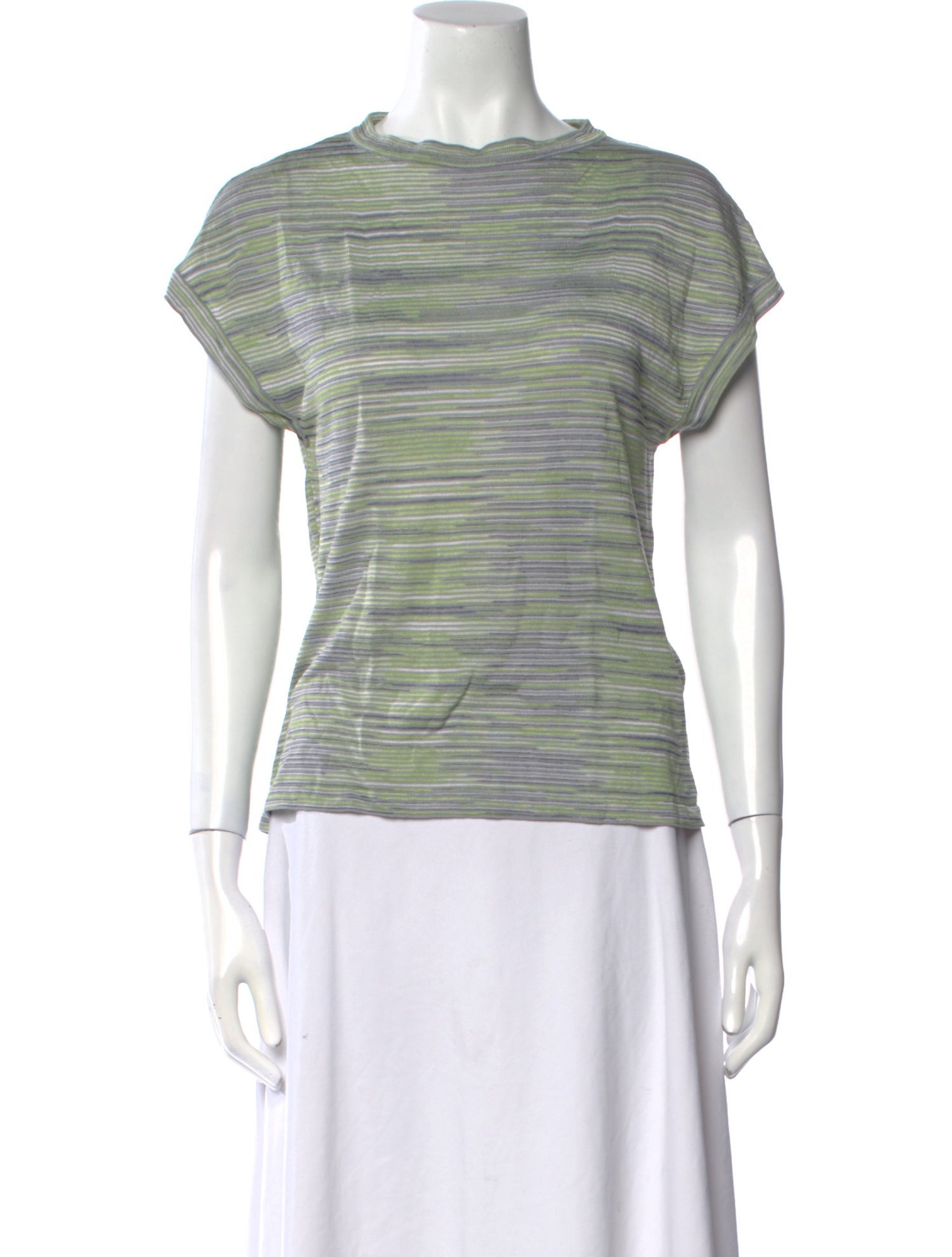 M Missoni Striped Bateau Neckline T-Shirt