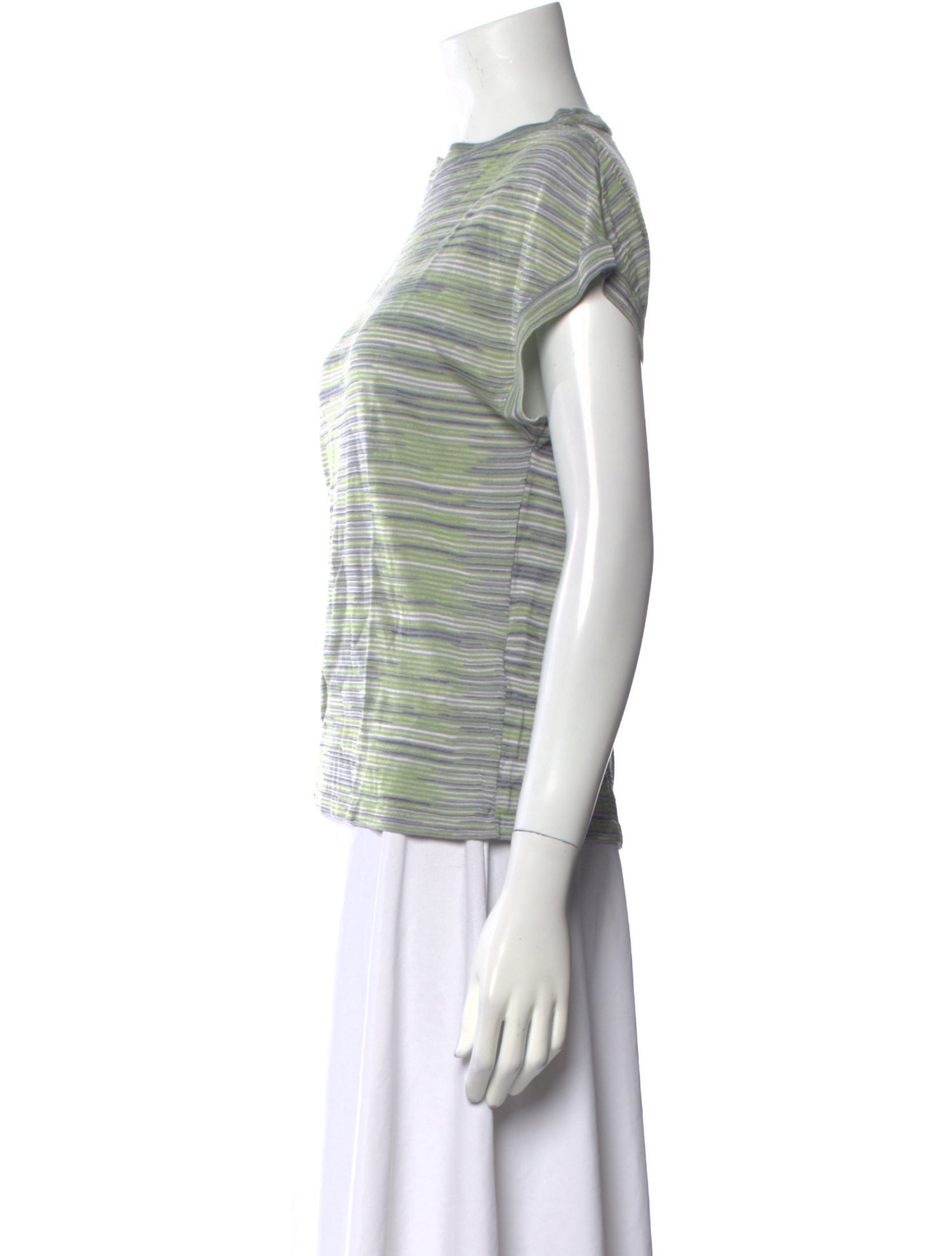M Missoni Striped Bateau Neckline T-Shirt