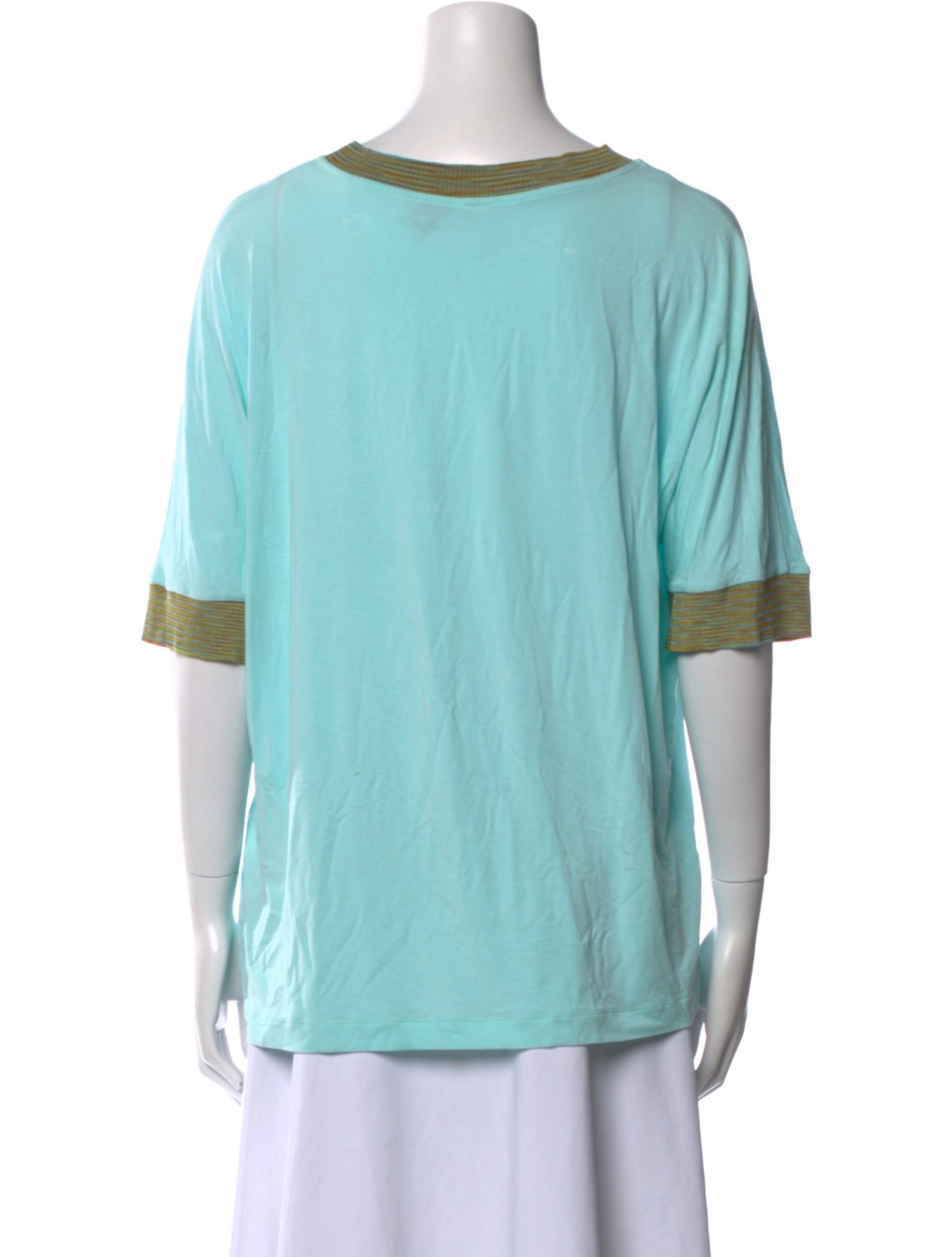 M Missoni Bateau Neckline Three-Quarter Sleeve T-Shirt