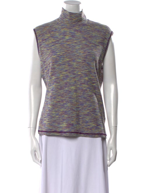 M Missoni Printed Turtleneck Top
