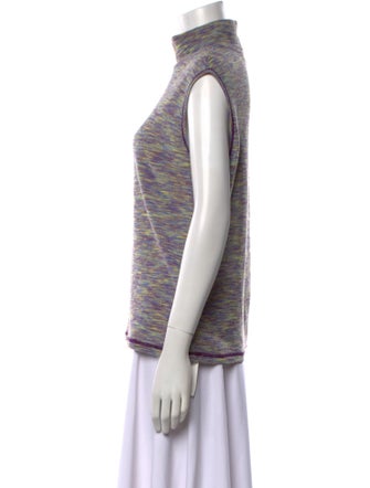 M Missoni Printed Turtleneck Top