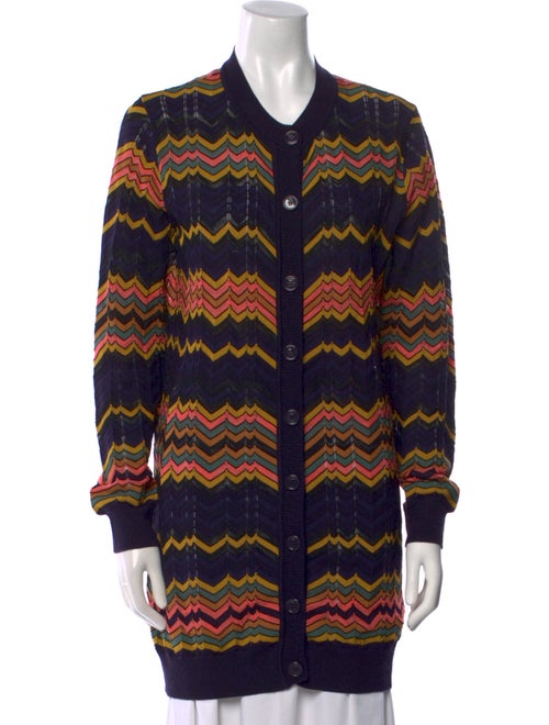 M Missoni Striped Crew Neck Sweater