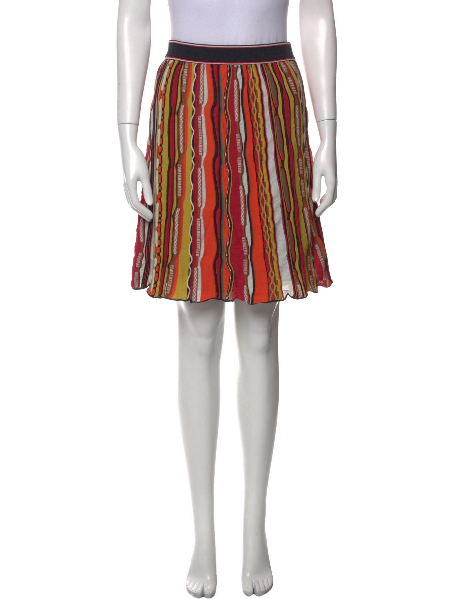 M Missoni Striped Knee-Length Skirt
