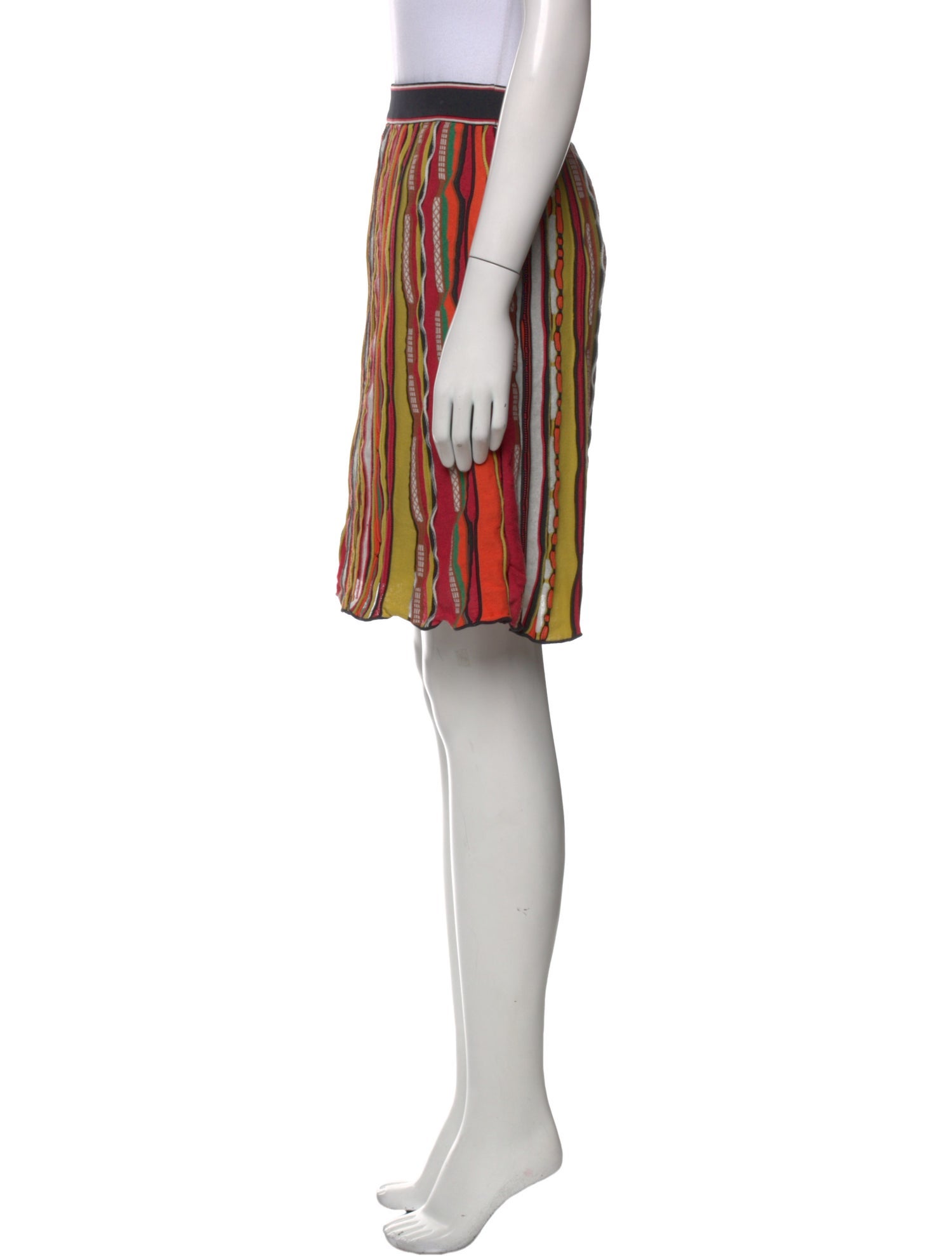 M Missoni Striped Knee-Length Skirt