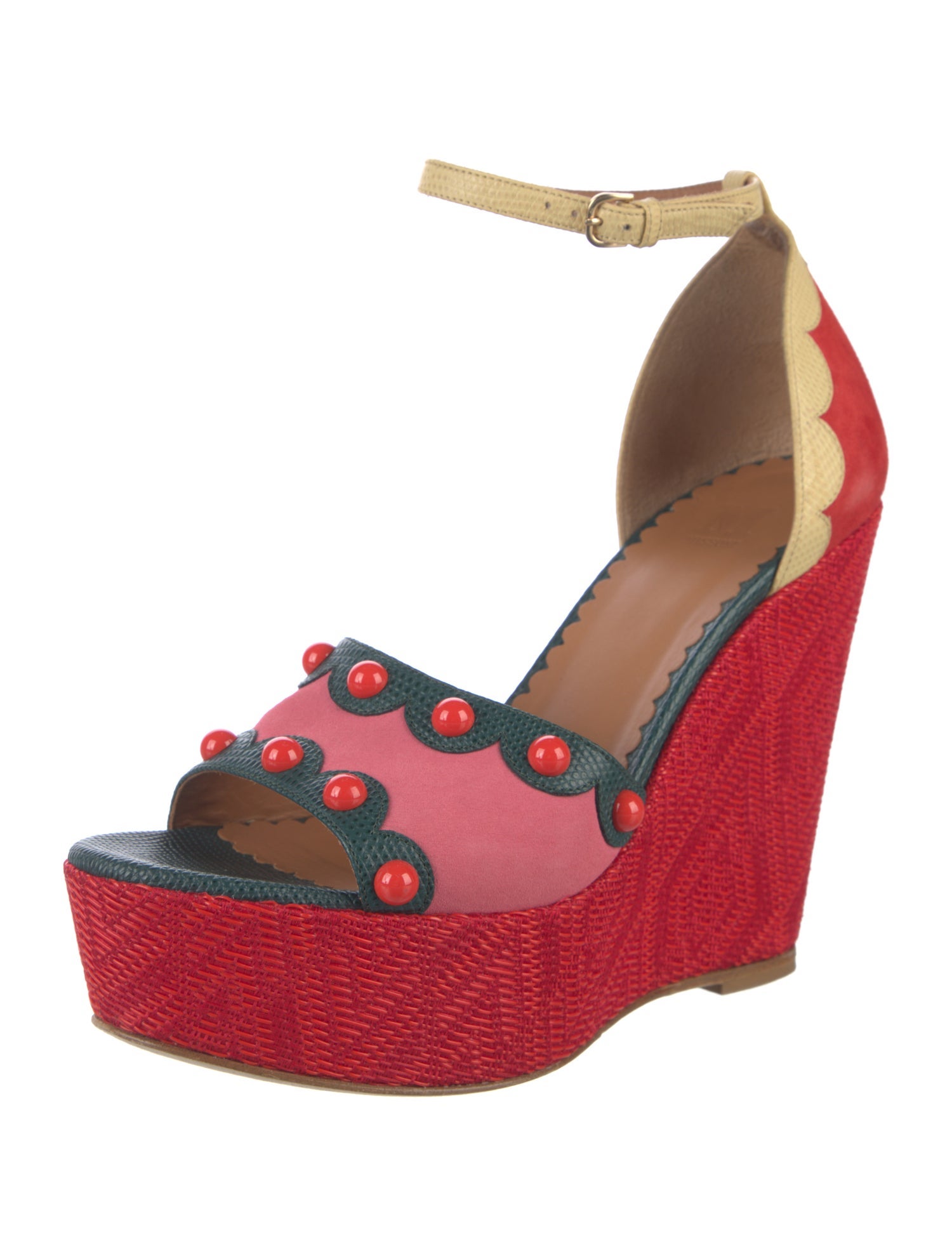 M Missoni Suede Studded Accents Sandals