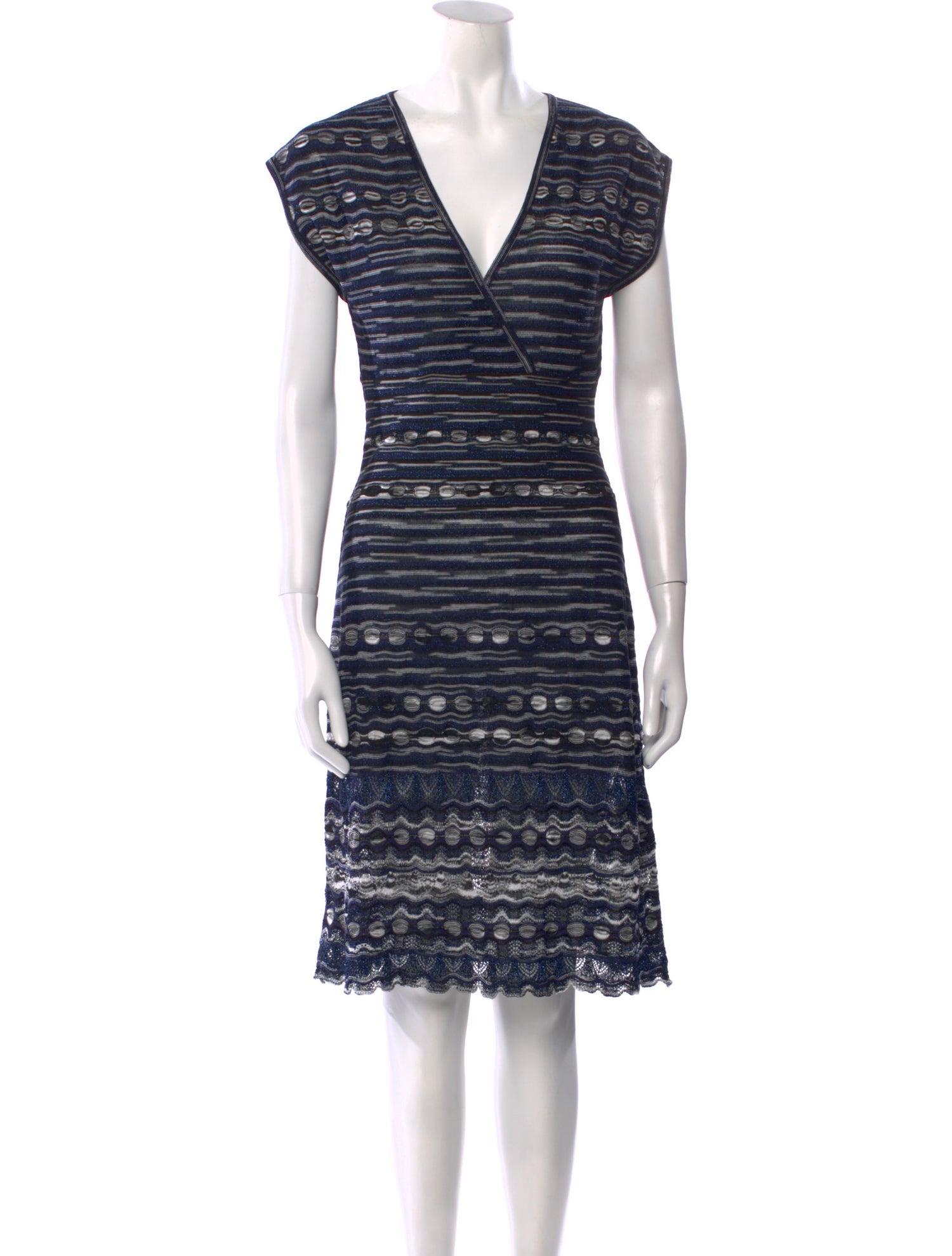 M Missoni Striped Knee-Length Dress