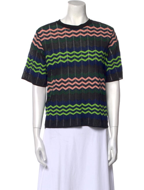 M Missoni Striped Crew Neck Top