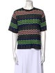 M Missoni Striped Crew Neck Top