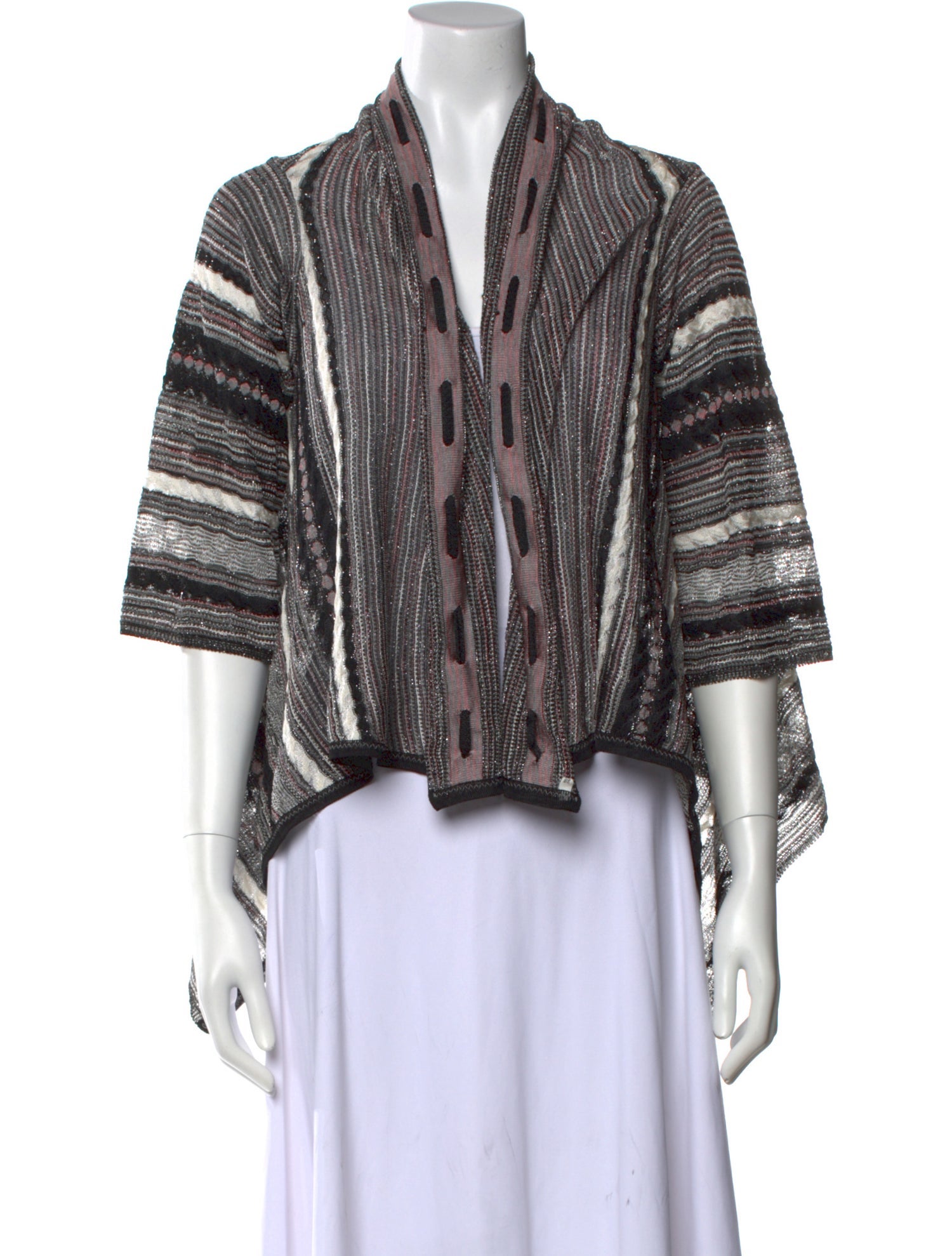 M Missoni Striped V-Neck Sweater