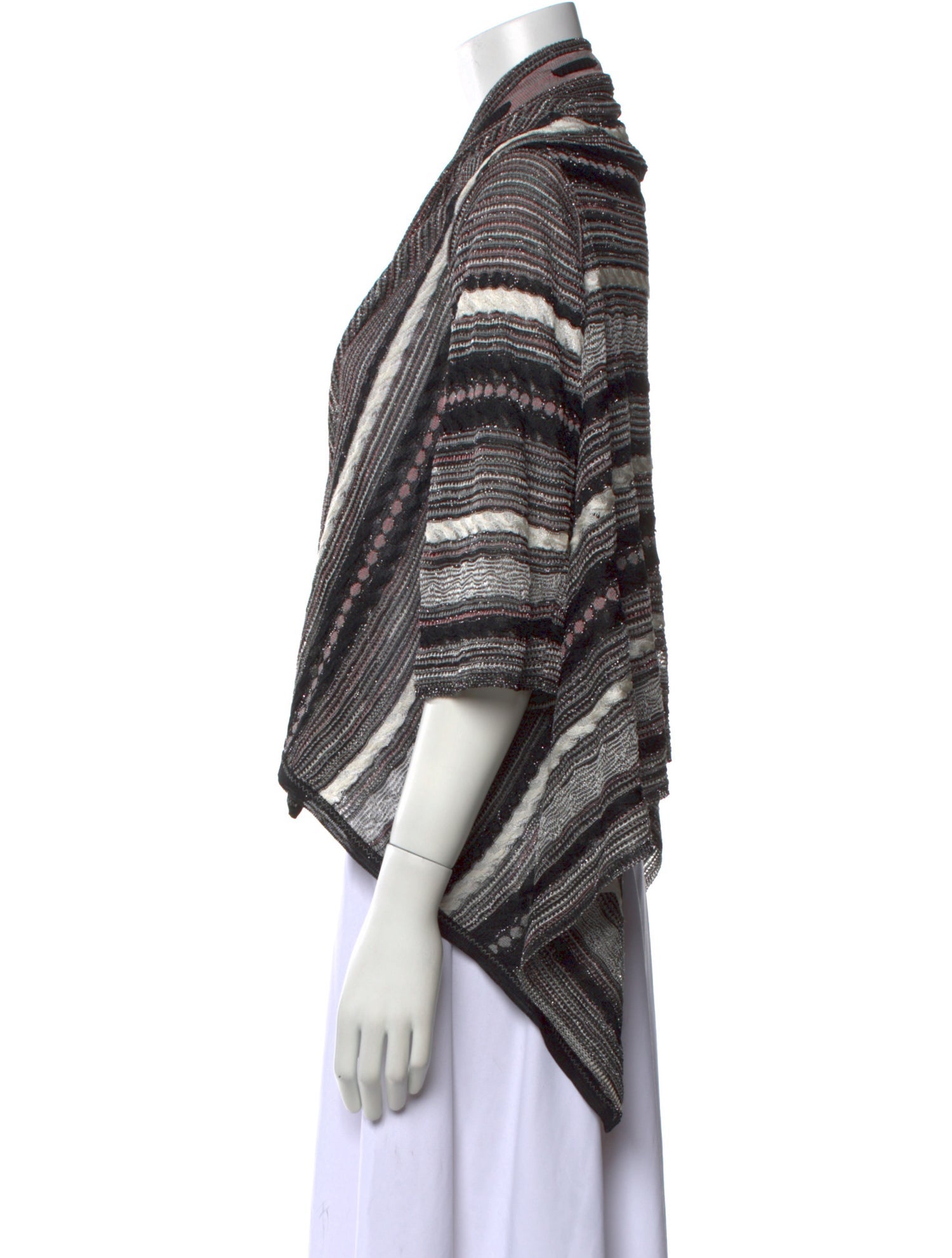 M Missoni Striped V-Neck Sweater