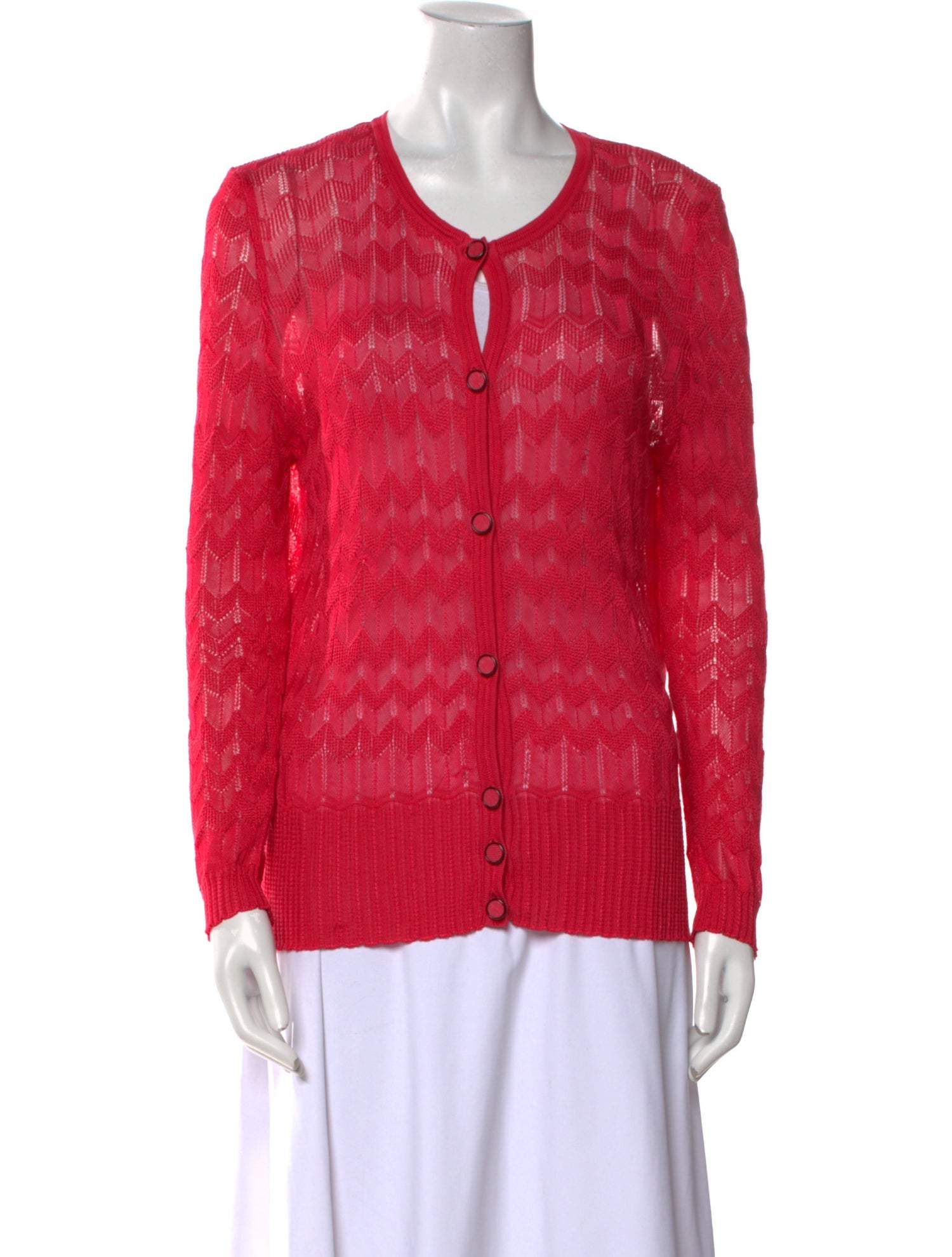 M Missoni Plaid Print Scoop Neck Sweater