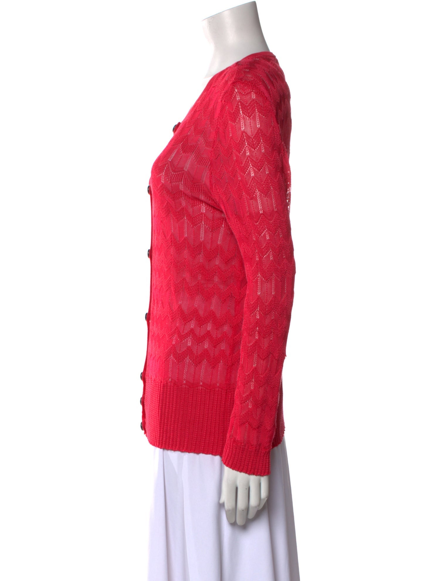 M Missoni Plaid Print Scoop Neck Sweater