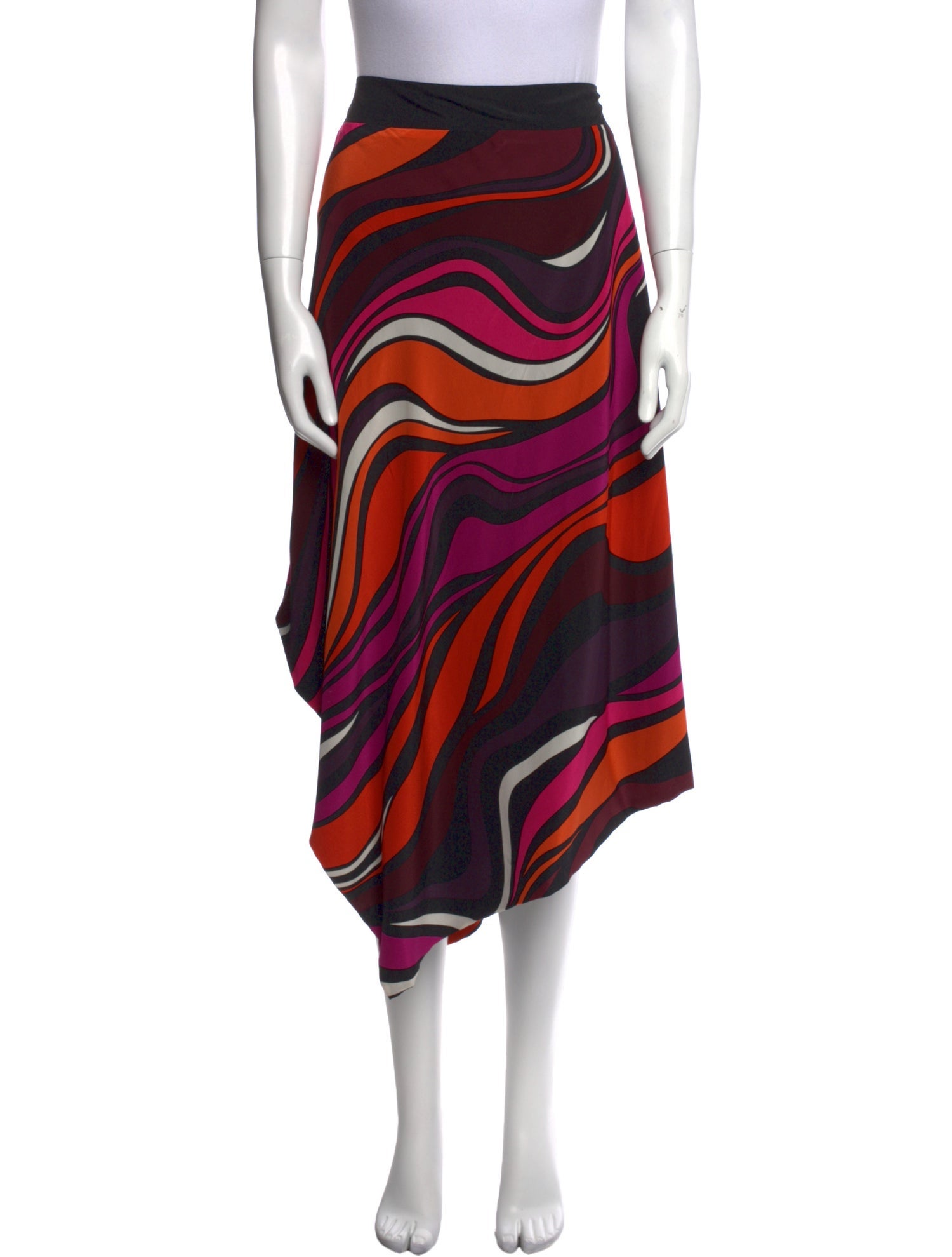 M Missoni Silk Midi Length Skirt