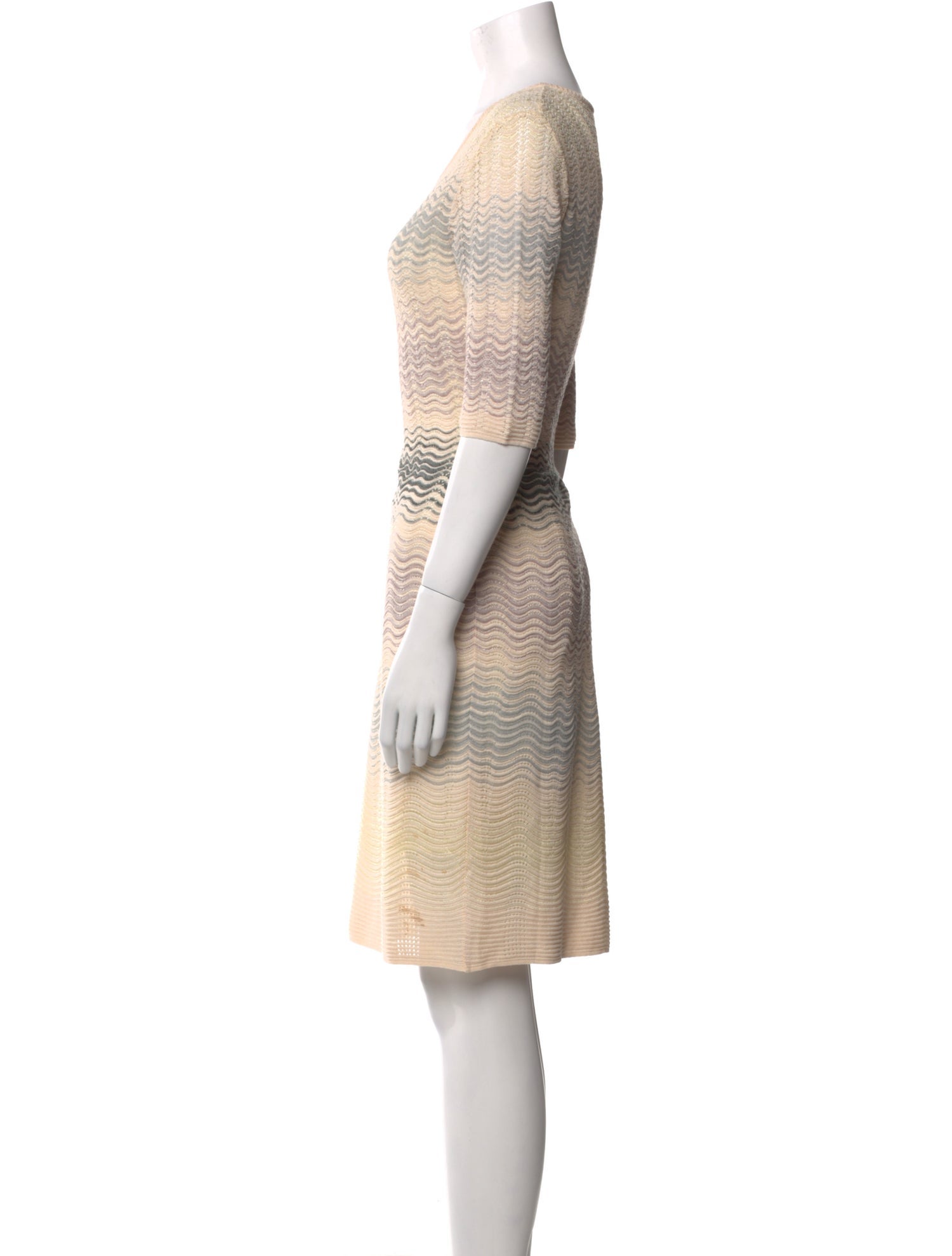 M Missoni Scoop Neck Knee-Length Dress