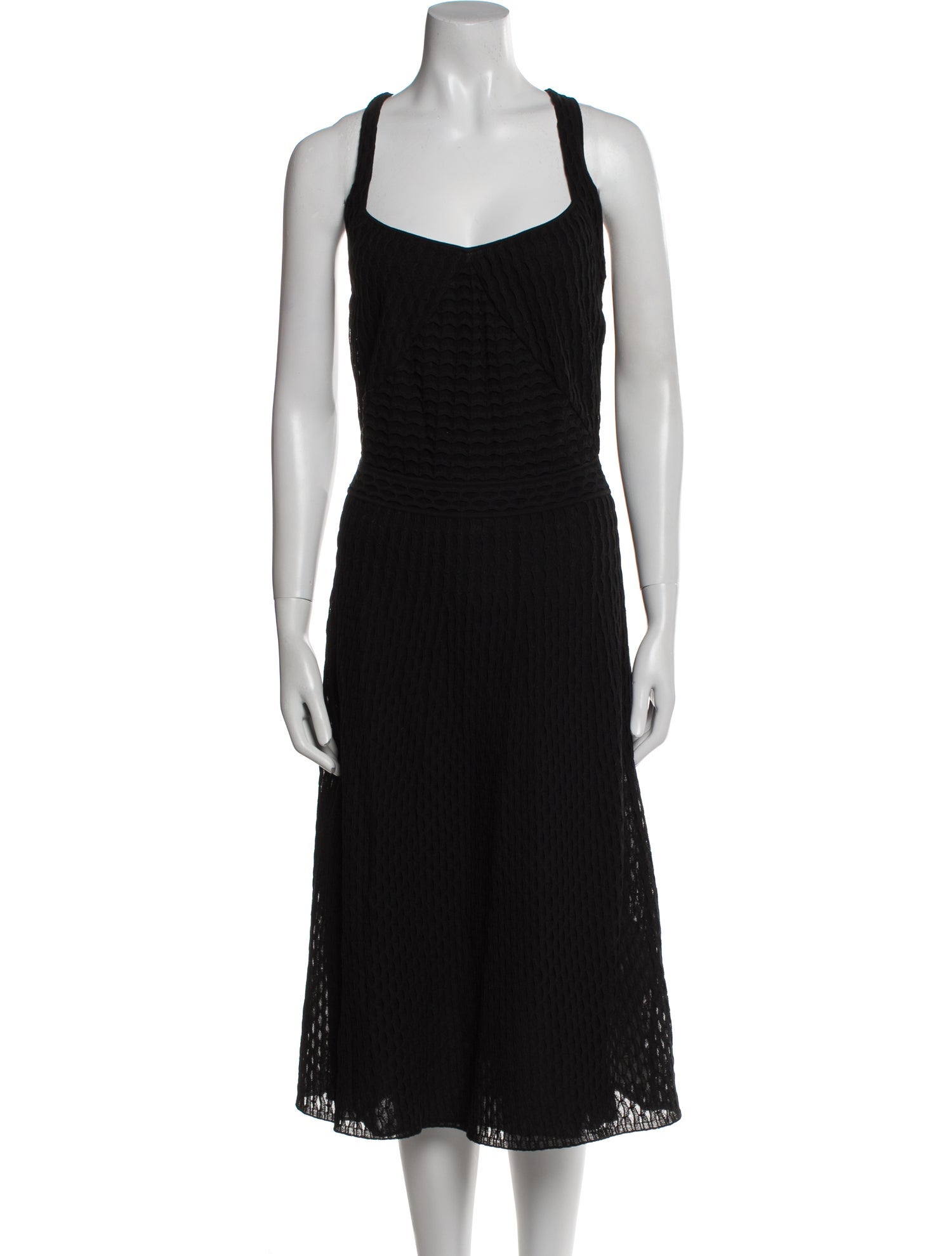 M Missoni Square Neckline Midi Length Dress