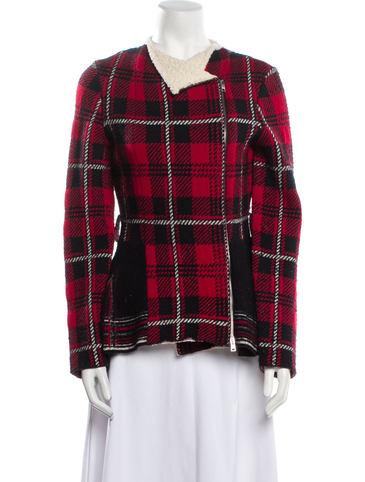 M Missoni Wool Plaid Print Blazer