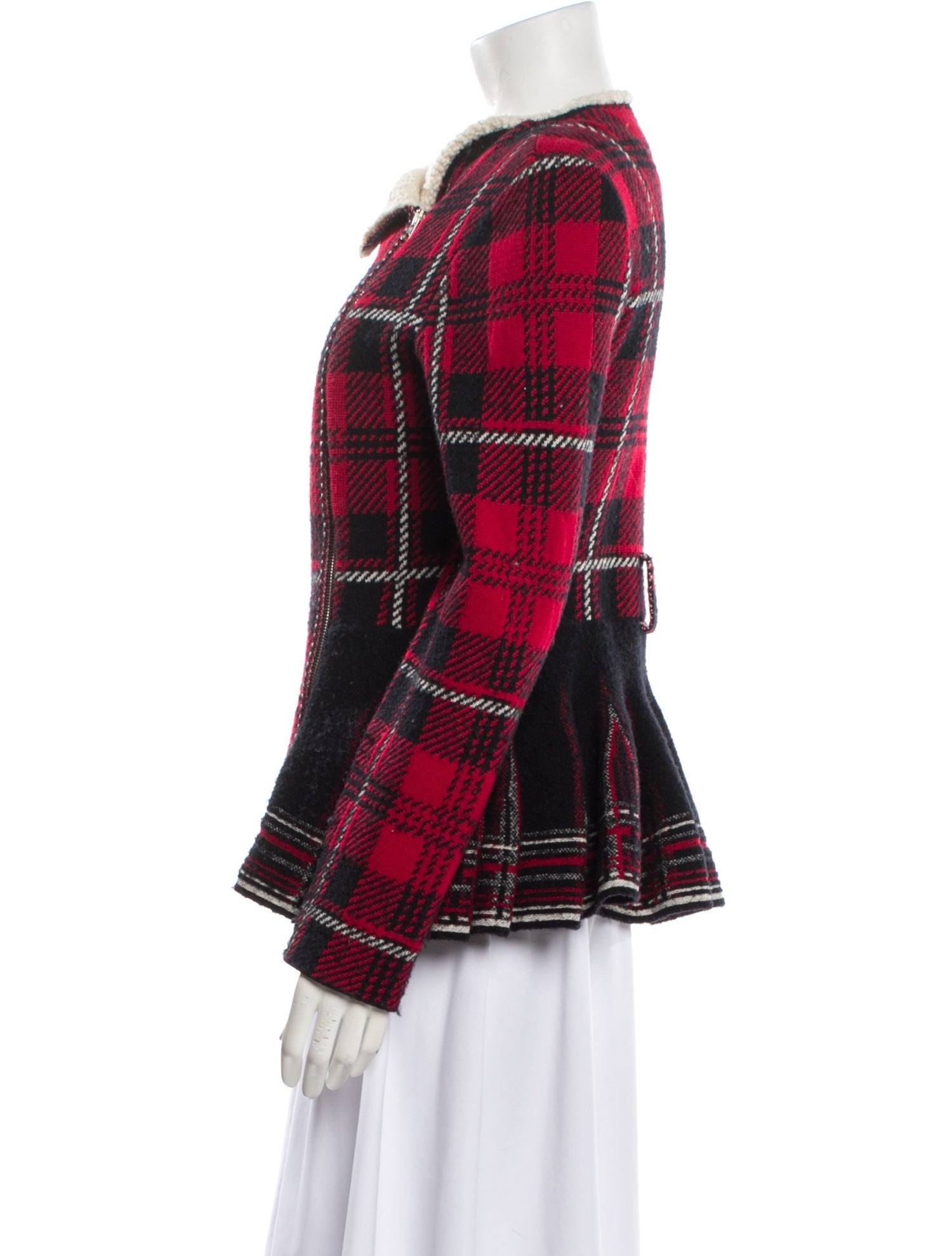 M Missoni Wool Plaid Print Blazer