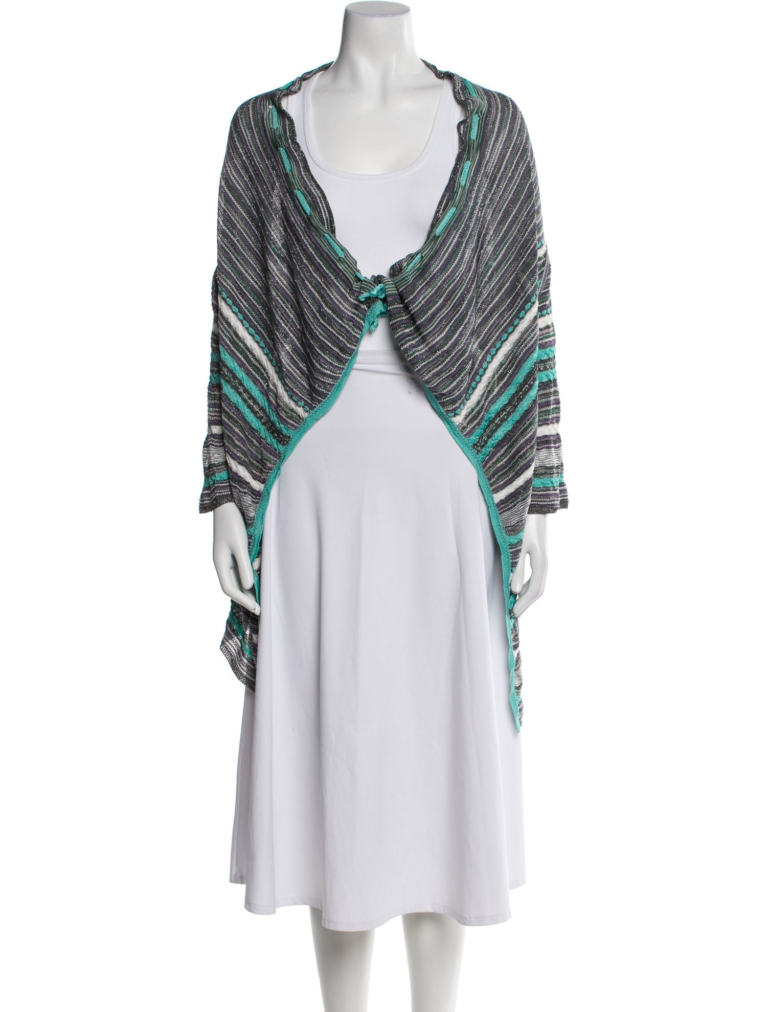 M Missoni Striped V-Neck Sweater