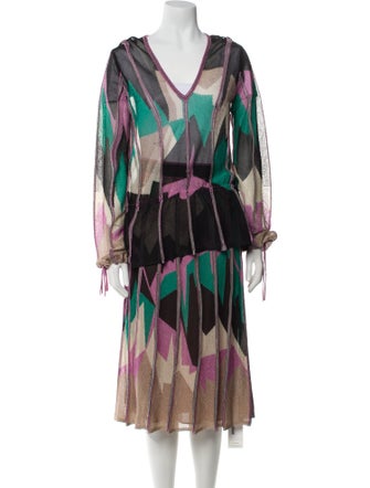 M Missoni Linen Printed Skirt Set