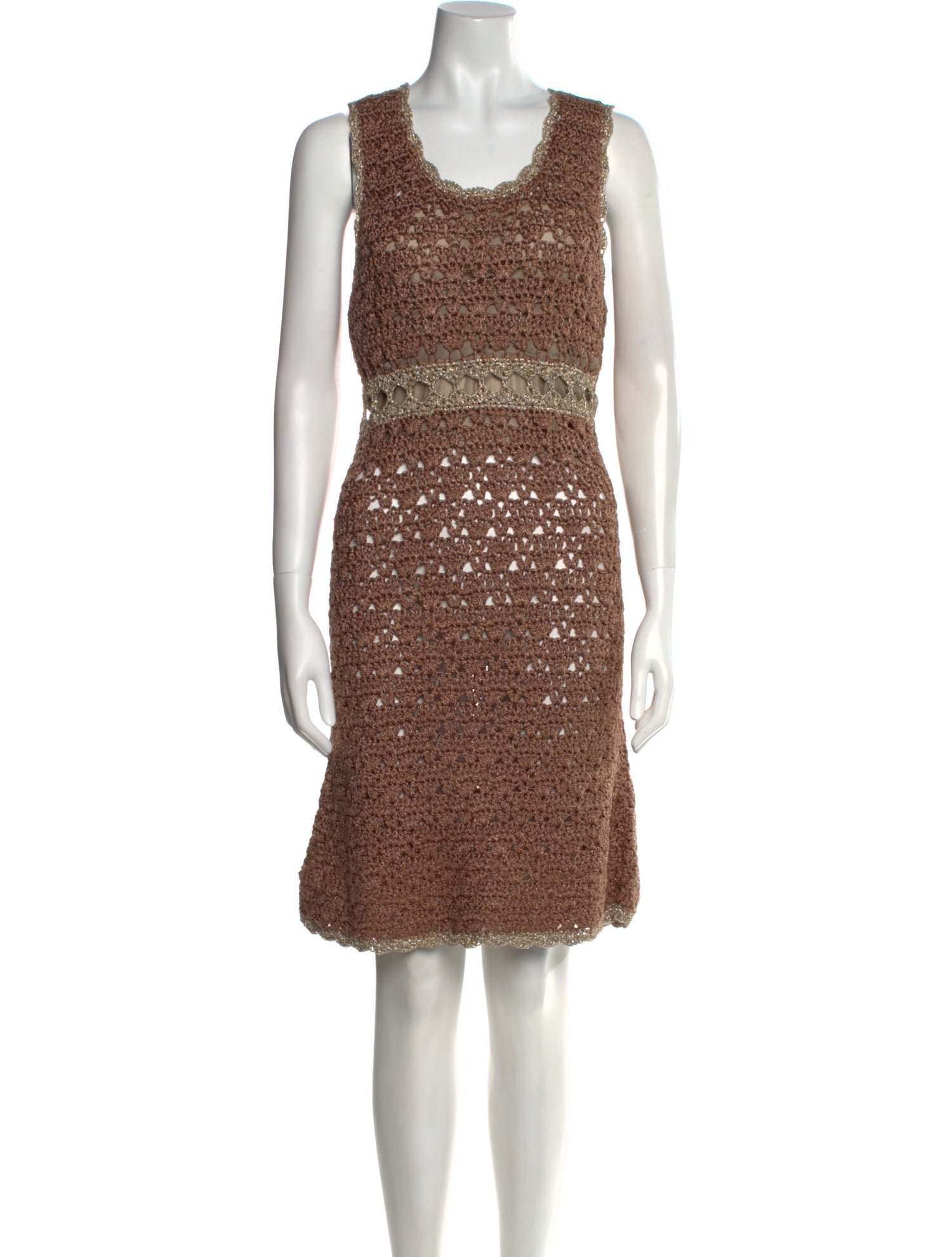 M Missoni Scoop Neck Knee-Length Dress