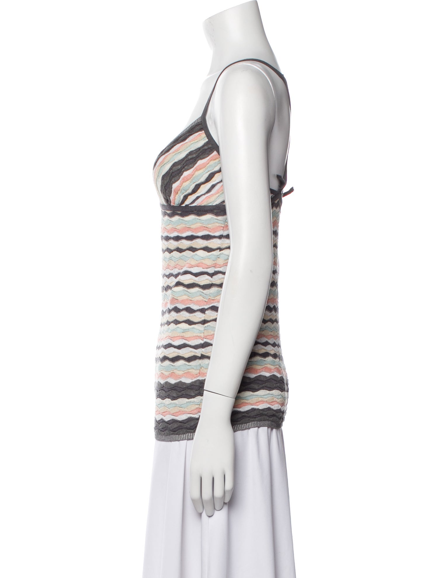 M Missoni Striped V-Neck Top