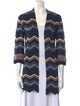 M Missoni Striped Open Front Sweater