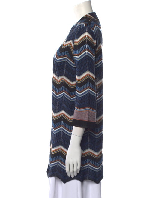 M Missoni Striped Open Front Sweater